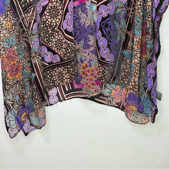 By Anthropologie Women’s One Size Sheer Burnout Kimono Bohemian Whimsigoth - Picture 9 of 16